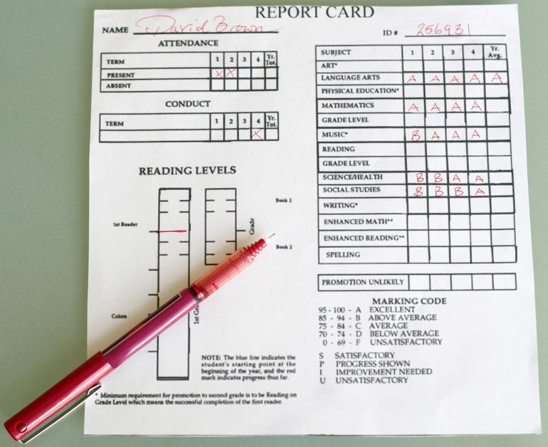 Report card 1