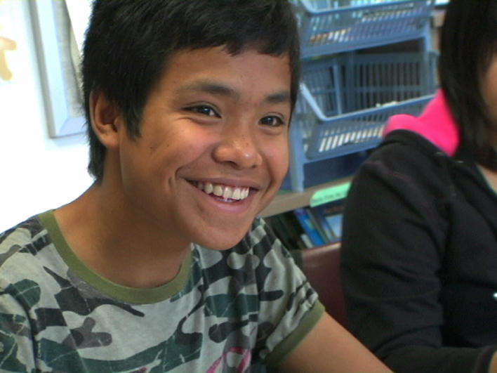 Boy from Burma in ESL class